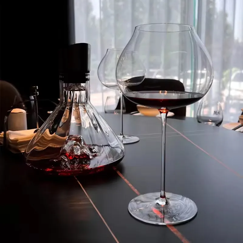 2PCS Slovakia RONA Style Super Thin Crystal Burgundy Goblet Dark White Wine Glass Sommelier Exclusive Tasting Wine Glass