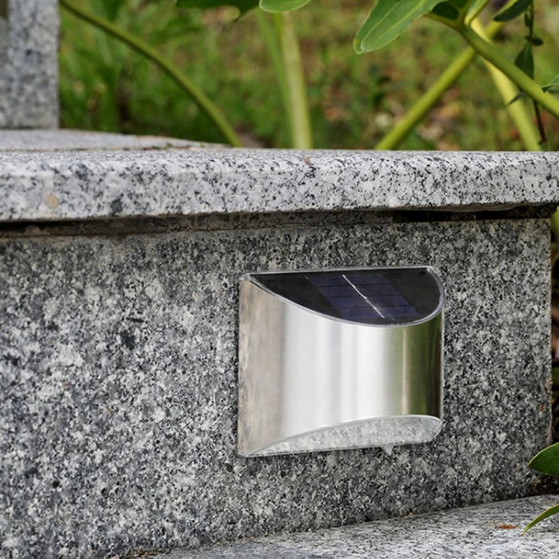 LED Solar Outdoor Wall Lights Waterproof Stainless Steel Solar PIR Sensor Lights for Front Door Garage Backyard 2