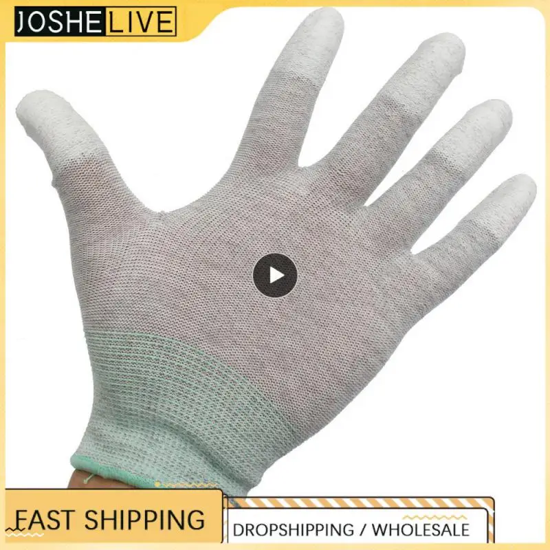 

Anti Static Gloves Electronic Working Gloves Household Clean Knitted Gloves Non-slip Wear-resistant Industrial Protection