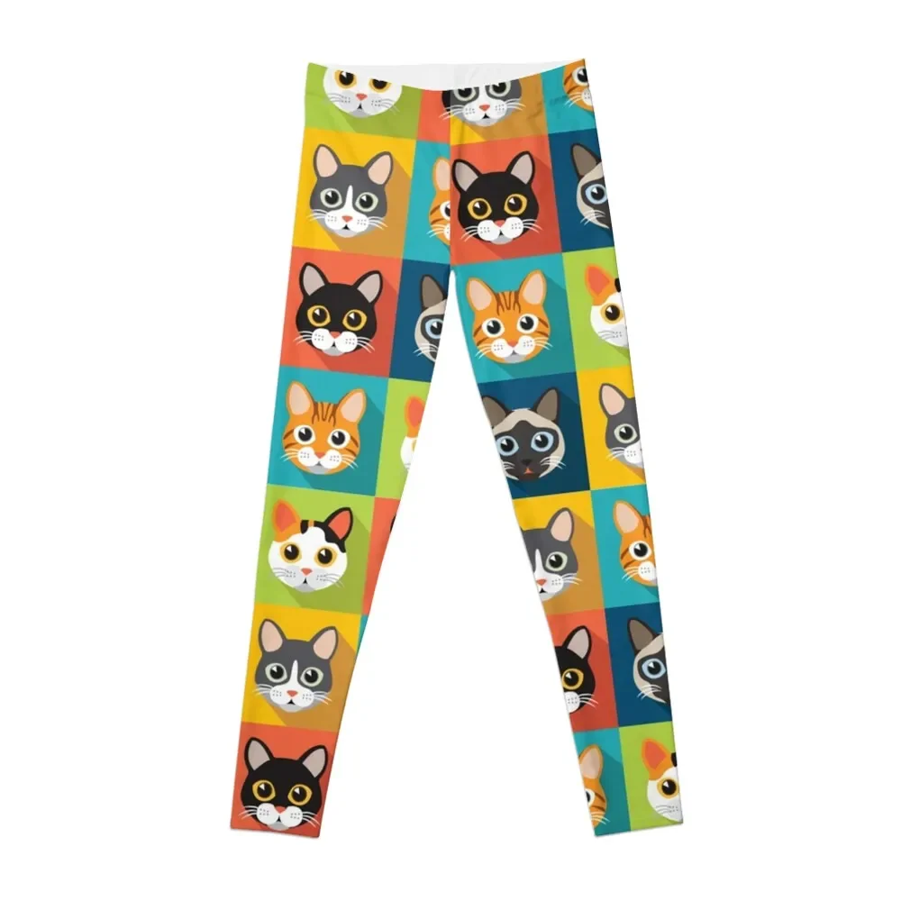 

Cute Cat Face Leggings Leginsy push up Sports pants for Womens Leggings