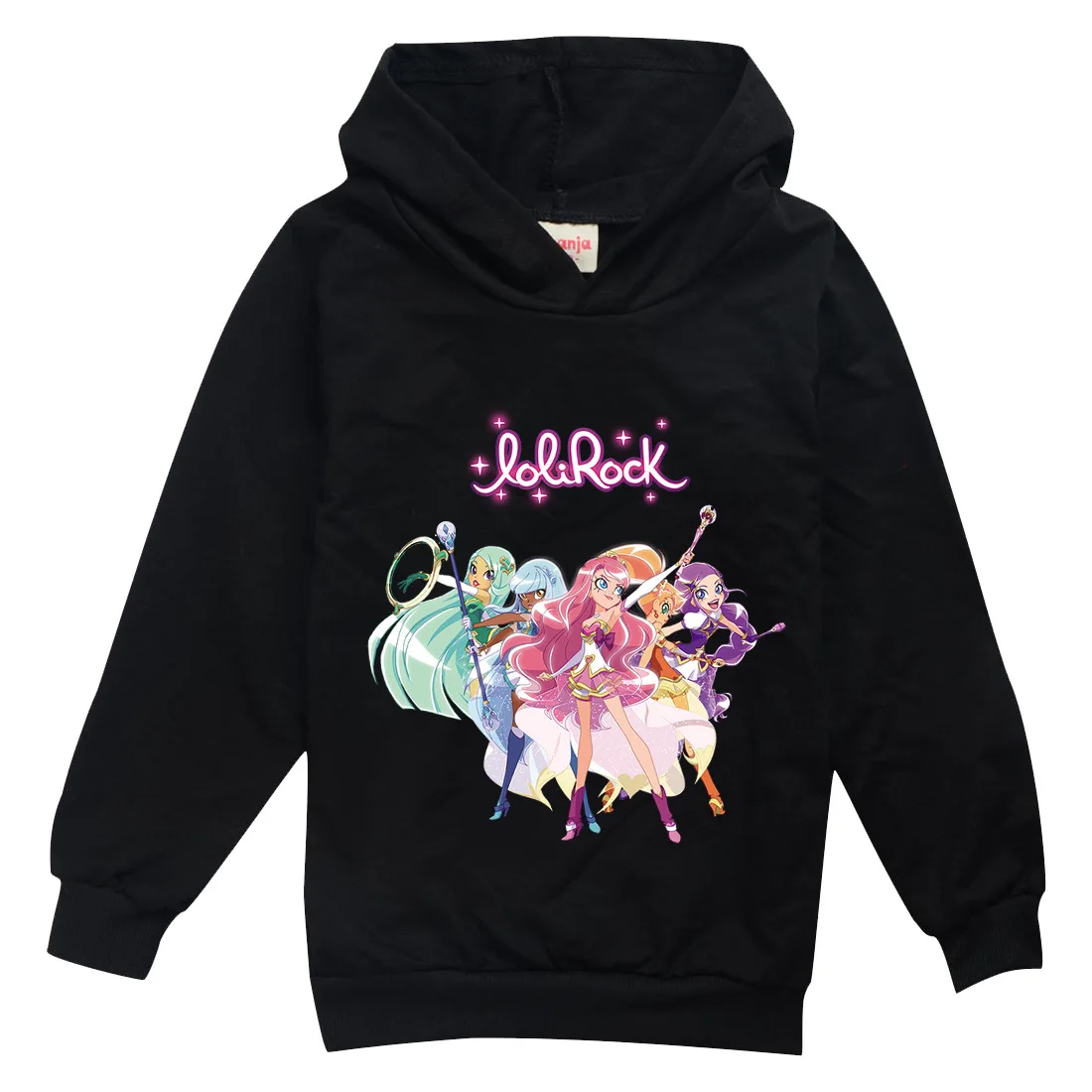 

2-13Y Girl Boys Anime LoliRock Print Thin Hoody 11 Color T-Shirt Children Cotton T Shirt Kids Cartoon Clothing Long Sleeve Tops