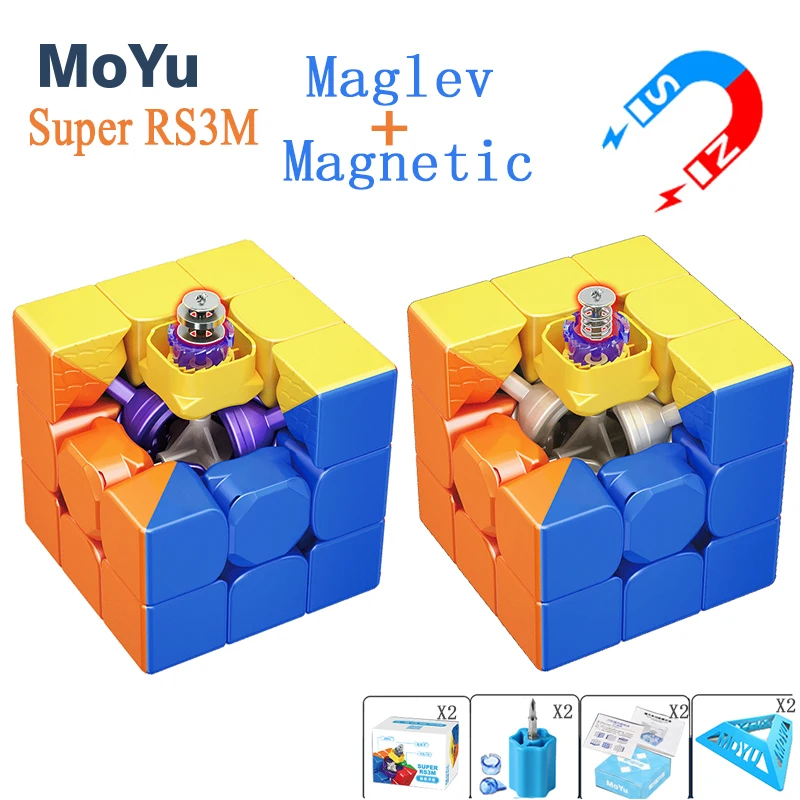 MoYu 3x3 Maglev Magic Cube Set Super RS3M 3x3 Professional Speed Cube