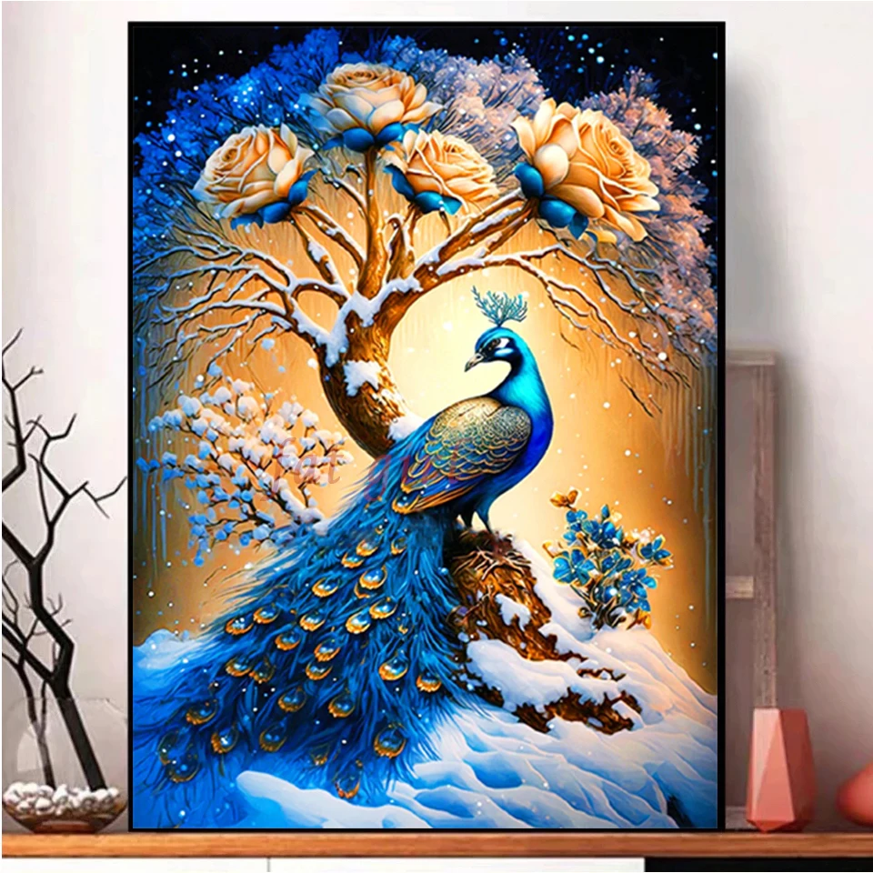 2022 new design blue Peacock Diamond Painting Cross Stitch Animal Full  Drill Mosaic Home Decoration Embroidery Handmade Gift - Price history &  Review, AliExpress Seller - Meian Official Store