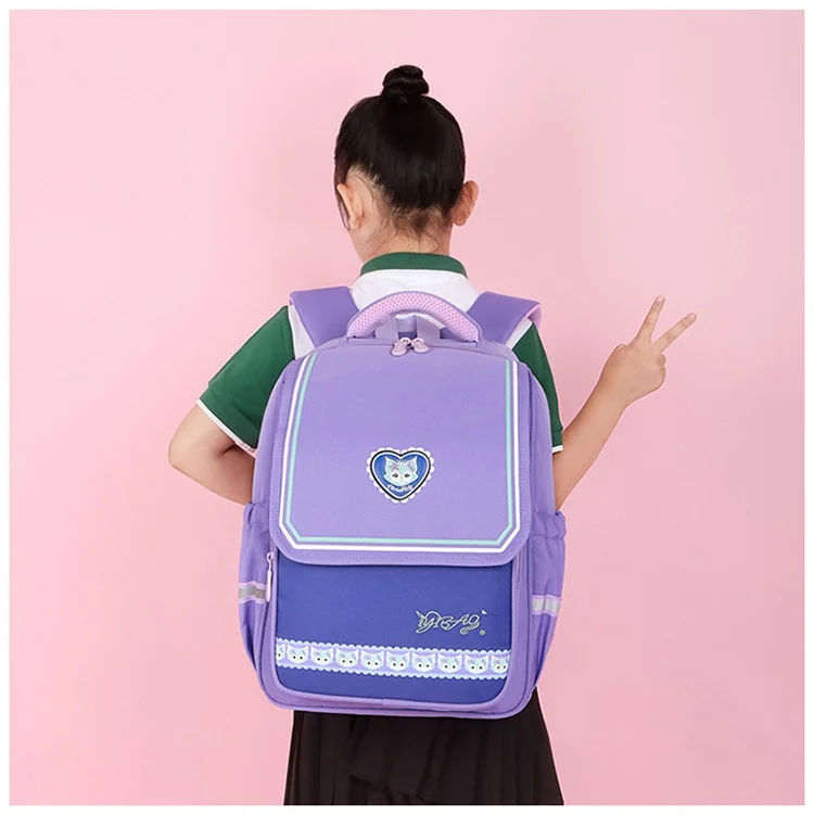 Grade 1-6 Children Students British Style Cute Backpacks New Girls Boys Cartoon Fashion Reflective Schoolbags High-capacity Hot