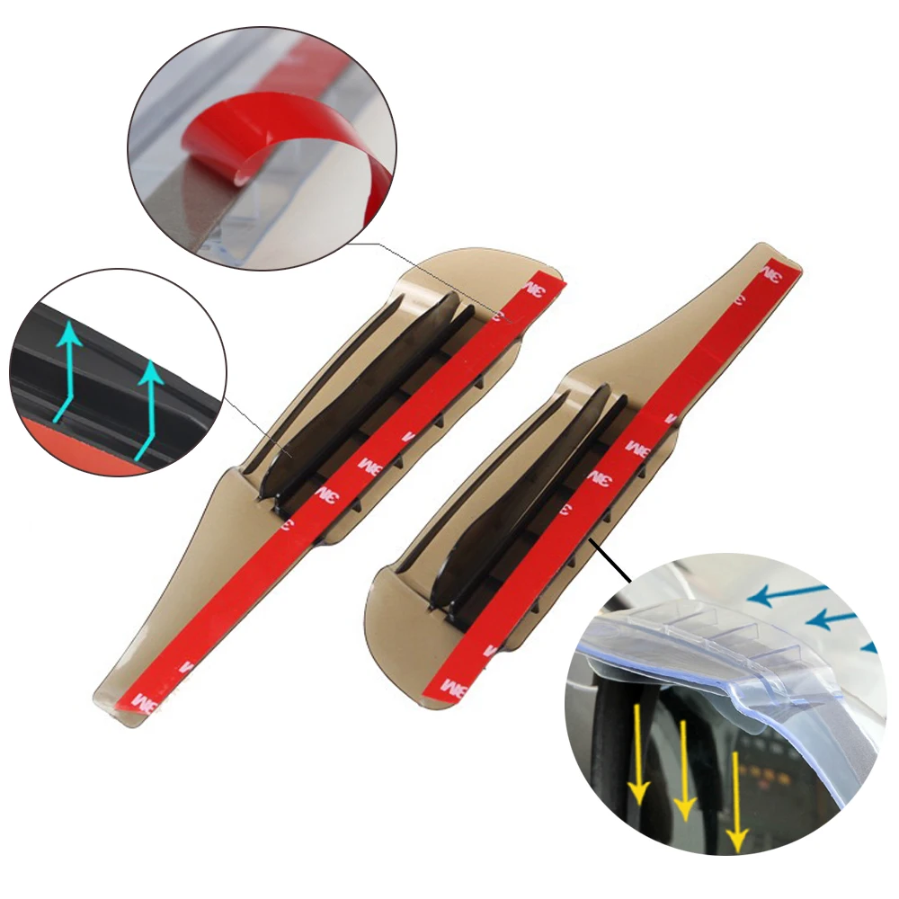 Air Drying Style Universal Car Rear View Mirror Rain Cover Sun Visor Eyebrow Side View Mirror Rain Guard Auto Protection