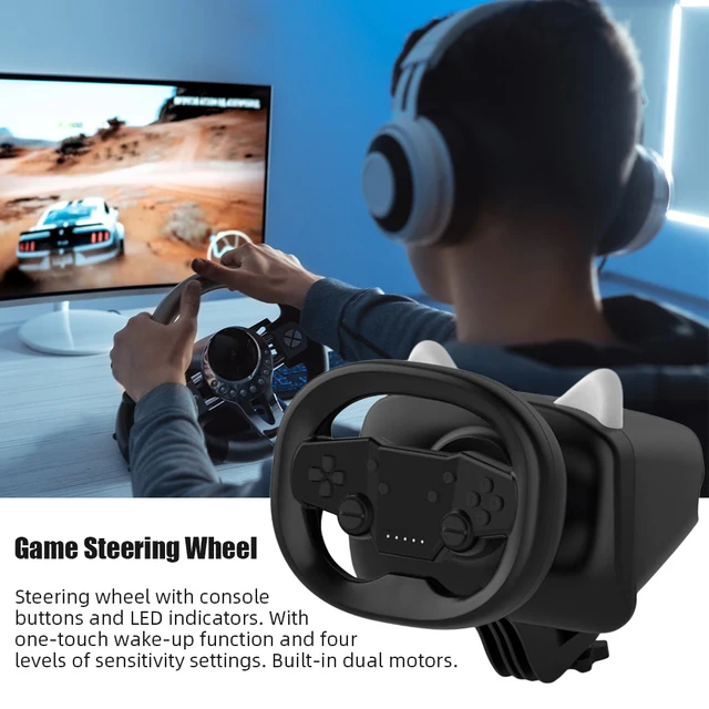 Gaming Steering Wheel Wireless Bluetooth Gaming Racing Wheel for