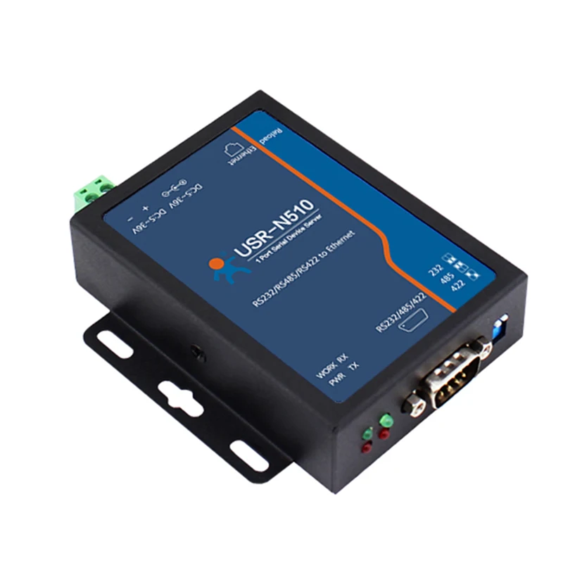 USR-N510 1포트 직렬 RS485 /RS232 /RS422-이더넷 변환기 MQTTS Modbus RTU 게이트웨이