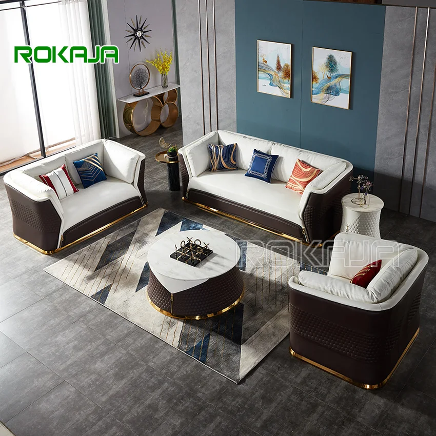 HighendSofa123SeaterLivingRoomFurnitureVillaLeatherSofas