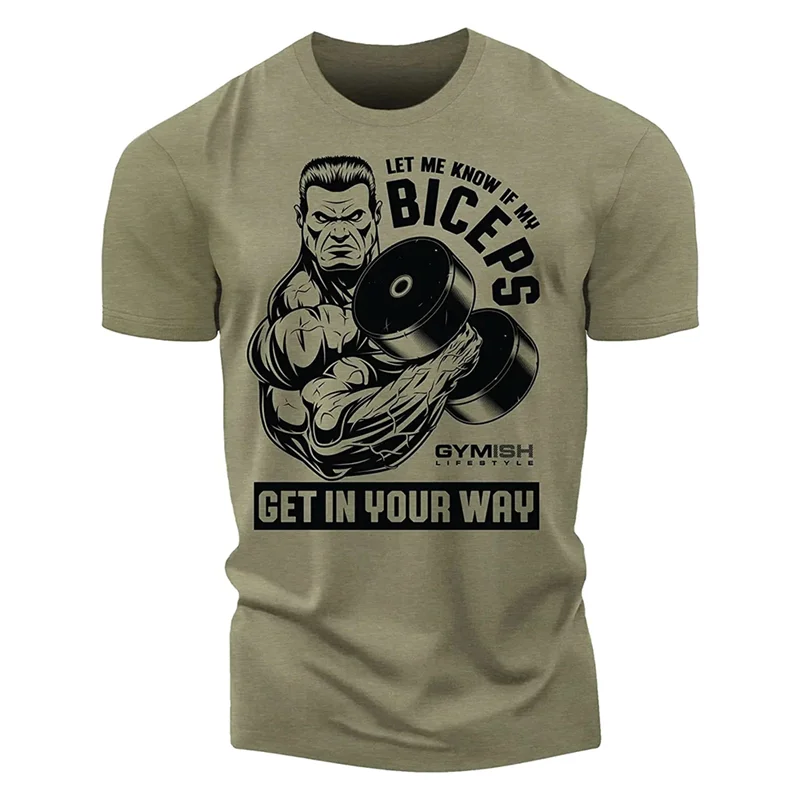 Fashion Mens 3D Printed Workout T-shirts Summer Short Sleeve Gym Sports