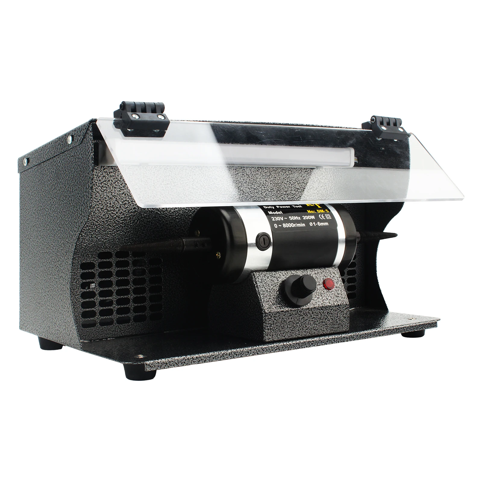 200W Jewelry Buffing Machine with Light and Dust Collector - 220V Table Top Polishing and Buffing Tool for Jewelry