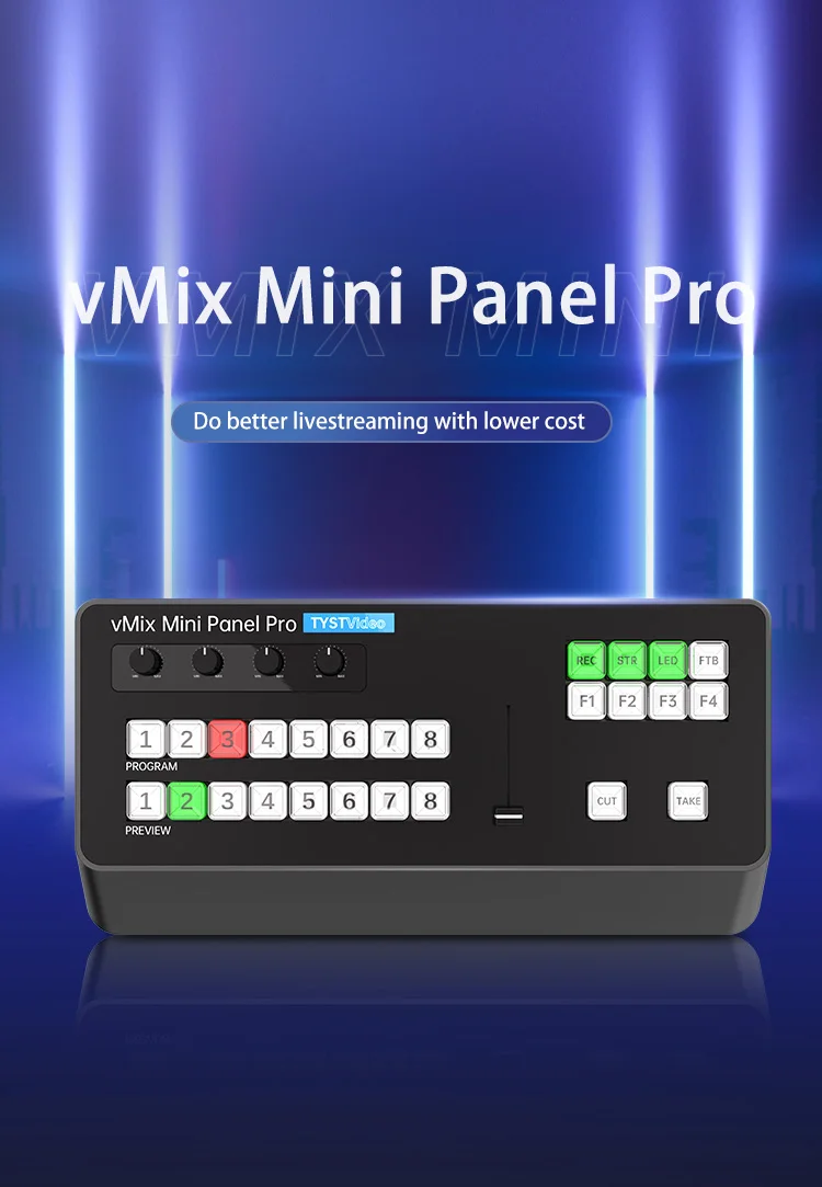 TYST Video Vmix Mini Pro Switcher BDM Control Panel MIDI2.0 Video Recording Swit