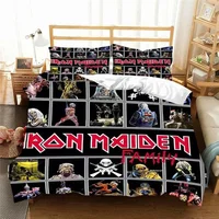 Iron--Maiden Pattern Quilt Cover Pillowcase Bedding Two or Three Piece Set Multi Size Comforter Set Duvet Cover Bedding Sets 1