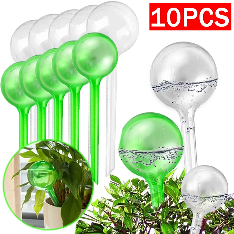 10PCSAutomaticPlantWateringBulbsSelfWateringPlasticBallsHouseGardenWaterCan