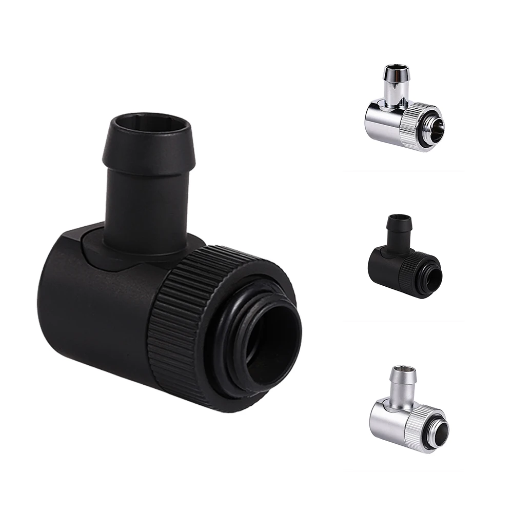 Shyrrik 90 Degree Rotate Liquid Fitting for 10*16mm Soft Tube G1/4 ...