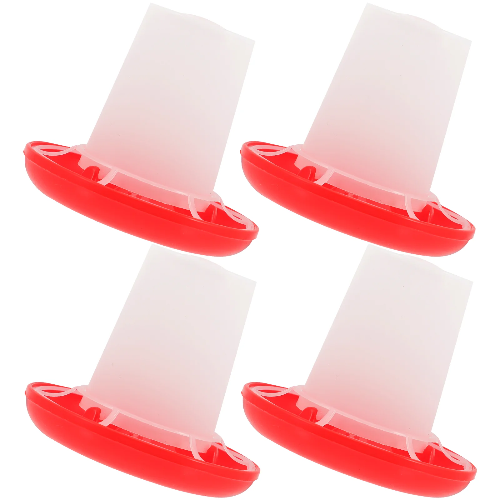 

4 Pcs Anti-spatter Food Troughs Automatic Poultry Feeder Container Cage Plastic Feeding Hanging Chicken