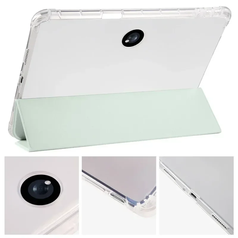 Premium Trifold PU Leather Tablet Case with Stand and Pencil Holder, Soft Back Design