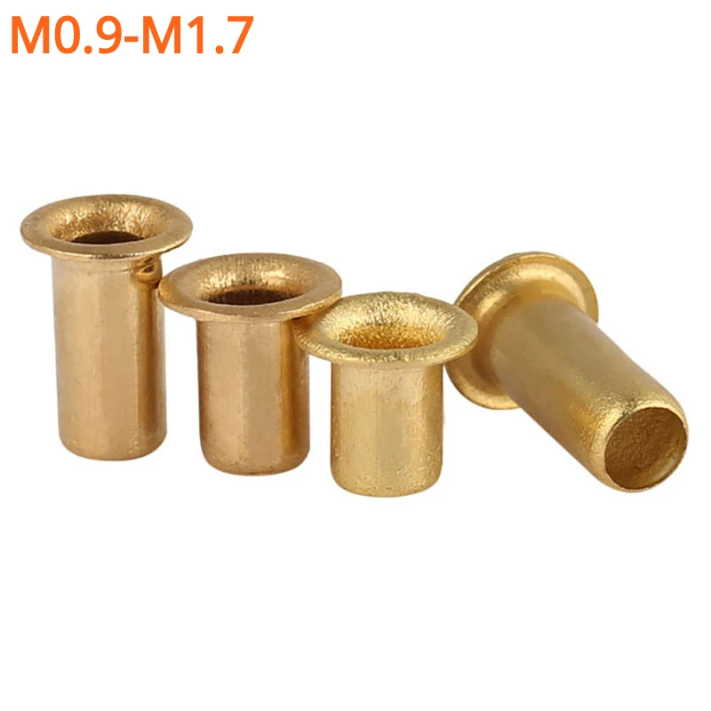 Copper blind rivets brass hollow tubular rivets M0.9-M1.7 rivets and fasteners rivets and screws