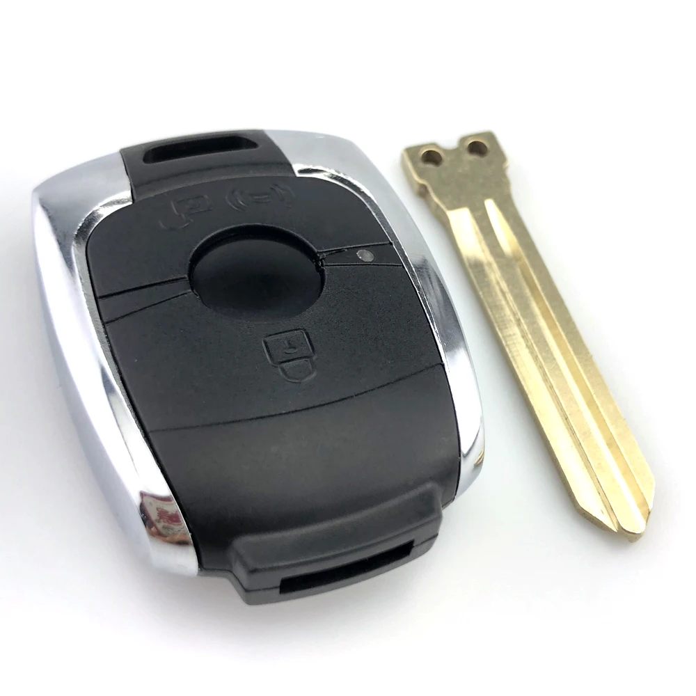 Carcasa Para Llave Remota De Coche - Compatible Con SsangYong Actyon, Kyron, Rexton, 2 Botones