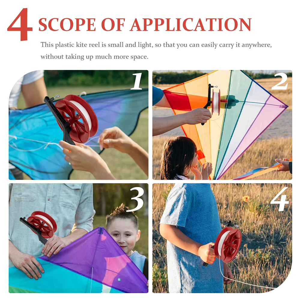 2 Pcs Kite Wheel Accessories Line Winder Reel Winding Machine Pp for Kids Child 3