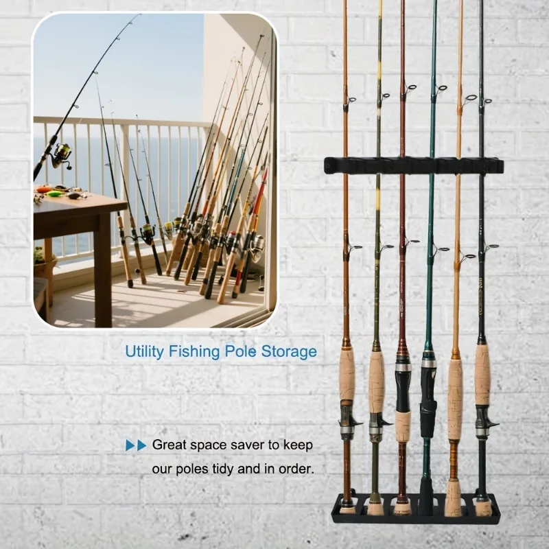 Wall Mounted Fishing Rod Storage Rack 3