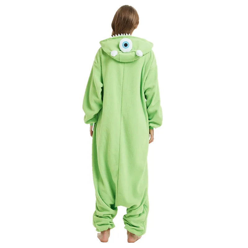 Monster Mike Cosplay Kigurumi Adults Onesies Women Pajamas Fleece Costume Jumpsuit