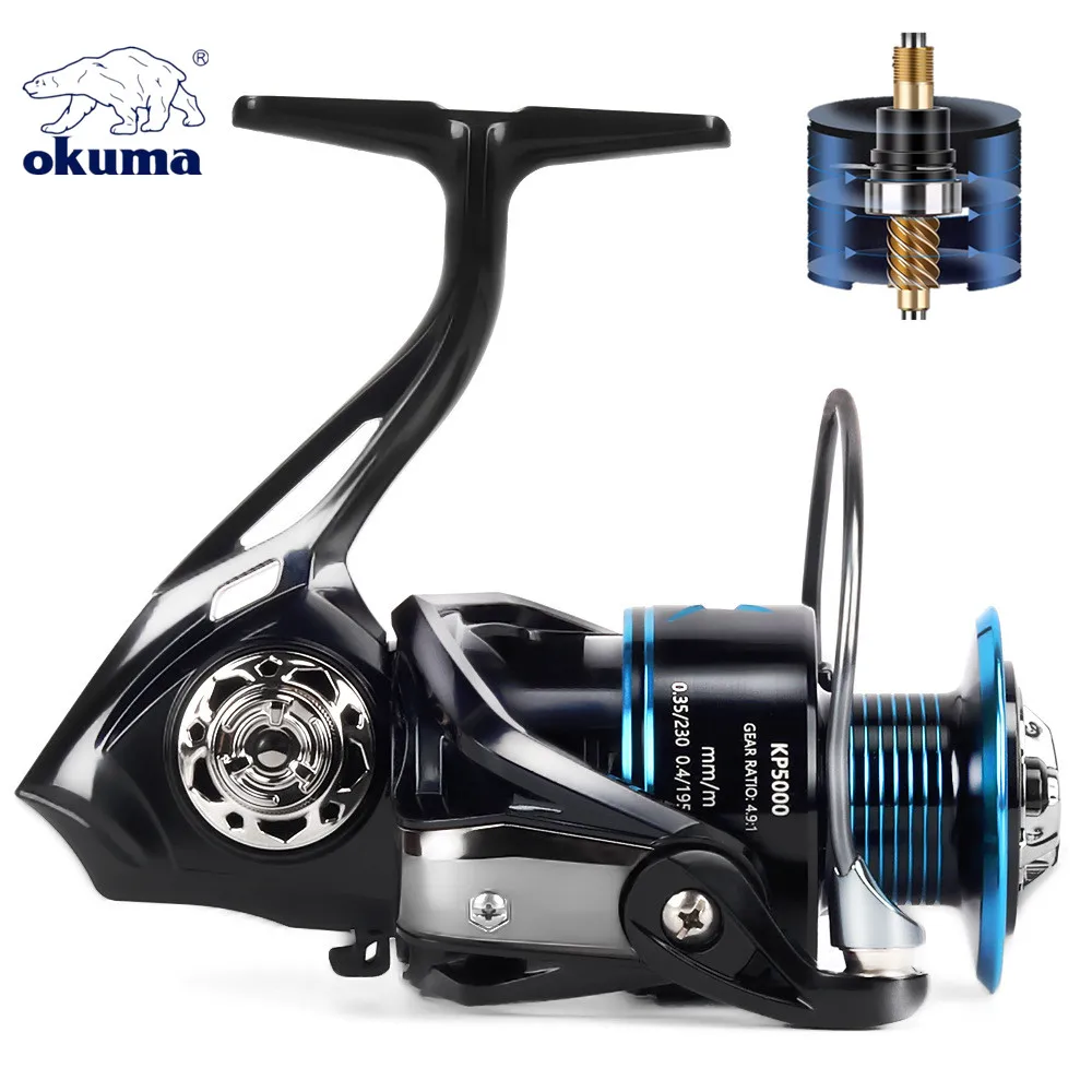 Okuma Baoxiong Metal Fishing Reel 5.2:1 15Kg Maximum Resistance Rotary  Wheel Fishing Reel Is Applicable To Bass In All Waters