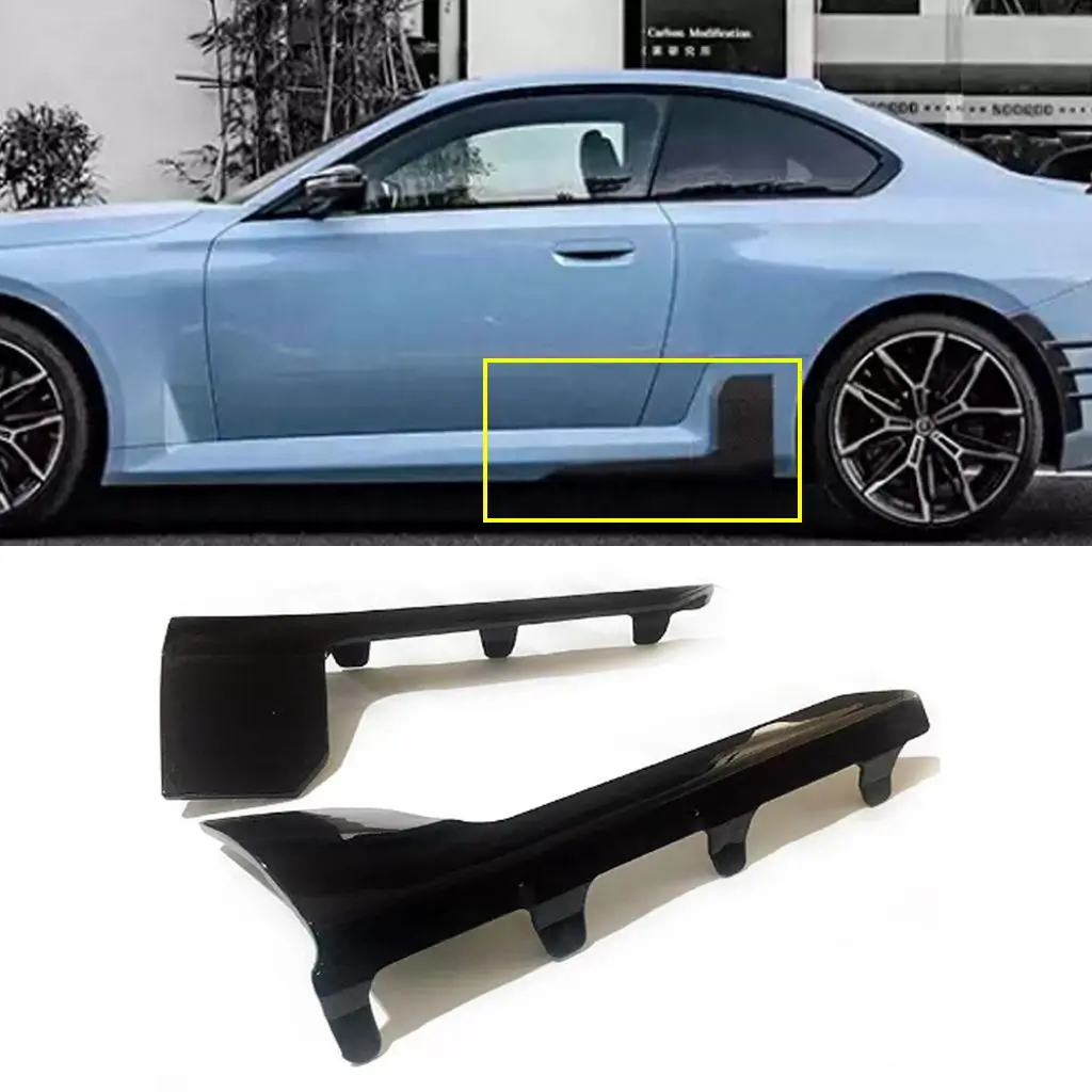 

Car Side Bumper Lip Spoiler Splitter Scratch Protector Winglets Side Skirt Extension For BWM 2 Series G87 M2 Coupe 2023-2024