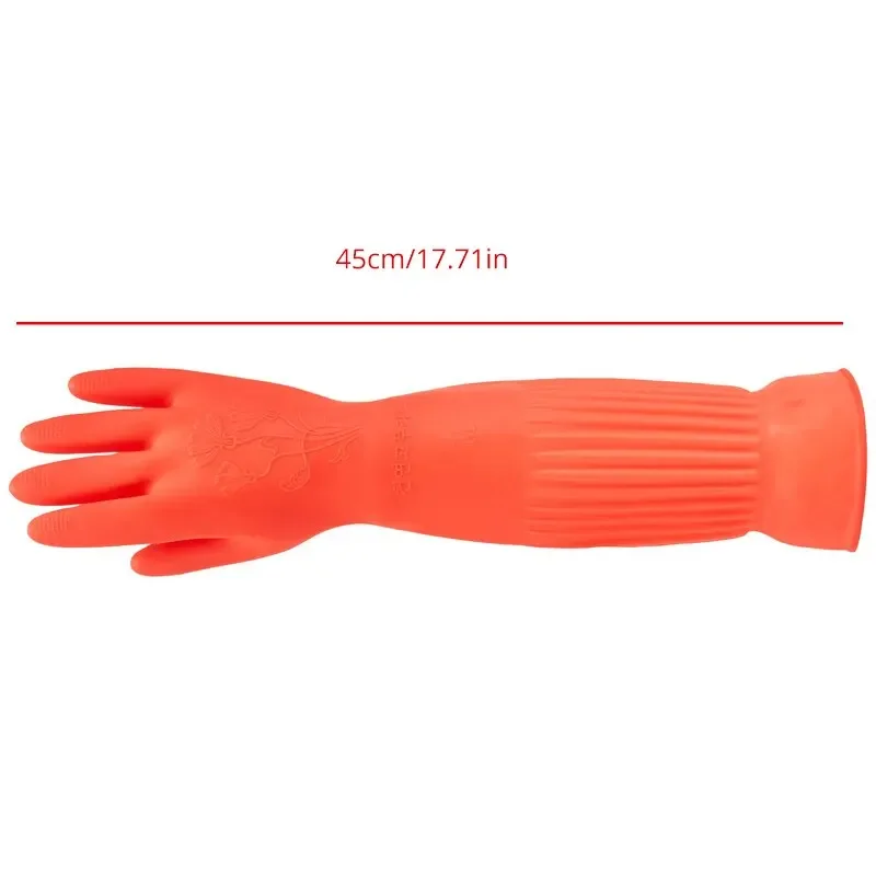 Dishwashing gloves latex extra long thick nonslip wearresistant for kitchen housework car washing clothes