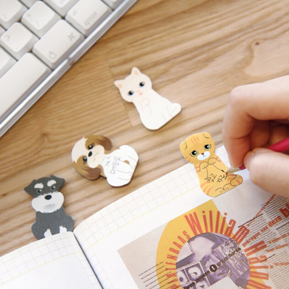 Kawaii Cat Sticky Memo Pads Cute Animal Travel Plannner Note Pad School Office Supplies Scrapbook Sticker Stationery