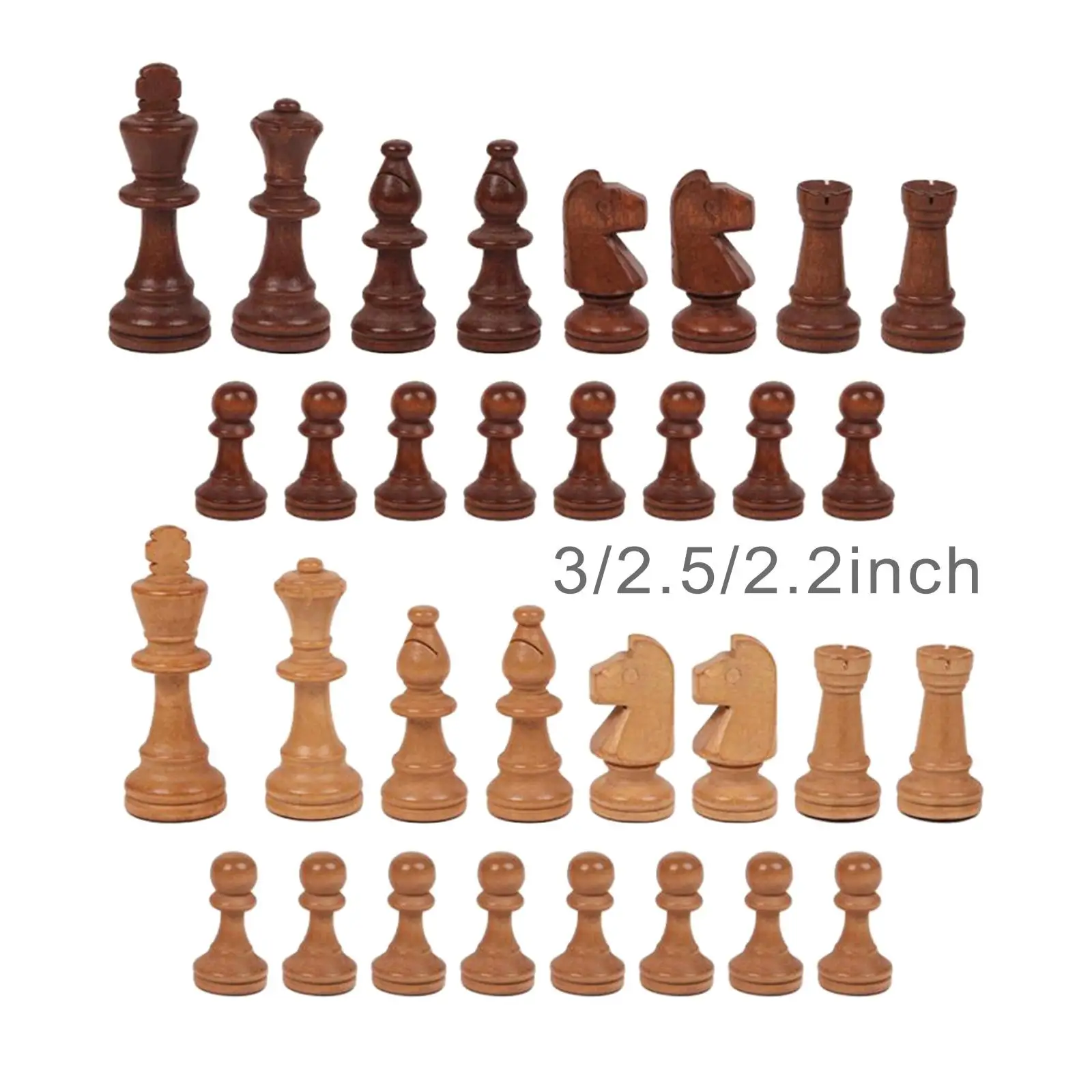 Wood Chess Board Game com o Rei Figuras, Peças De Xadrez De Madeira, Gamão  Peças, Jogadores Do Torneio, Staunton, Presente Dos Miúdos, 2,2