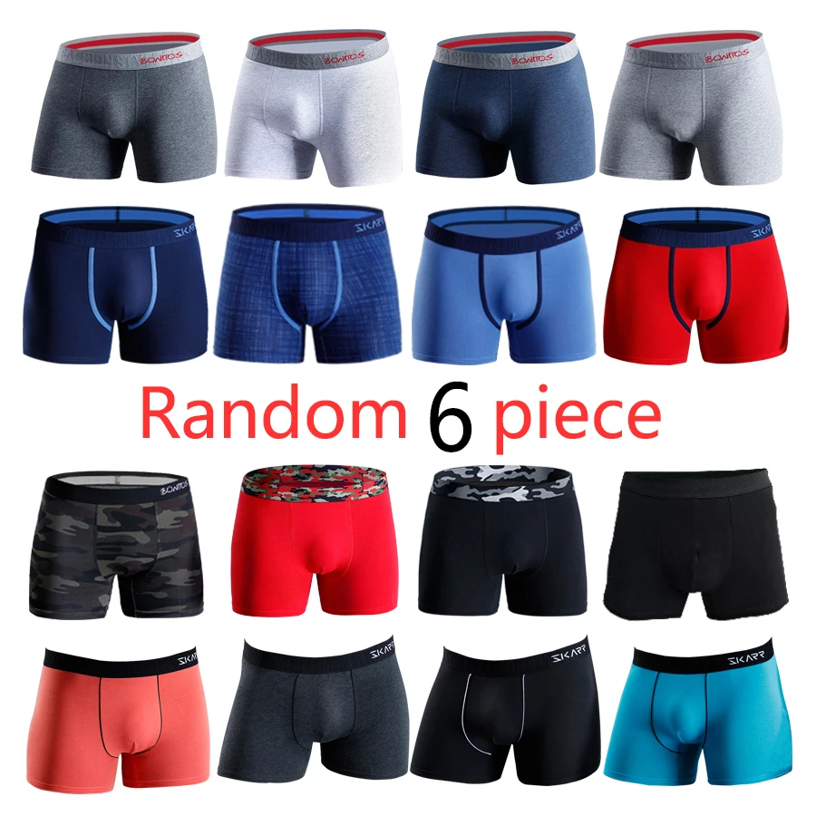 6pcs Random boxers Men's panties Cotton underpants for man square ...