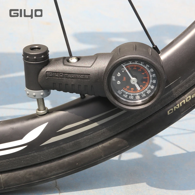 GIYO Bike Tire Pressure Gauge Max 150 PSI Schrader/Presta Valve