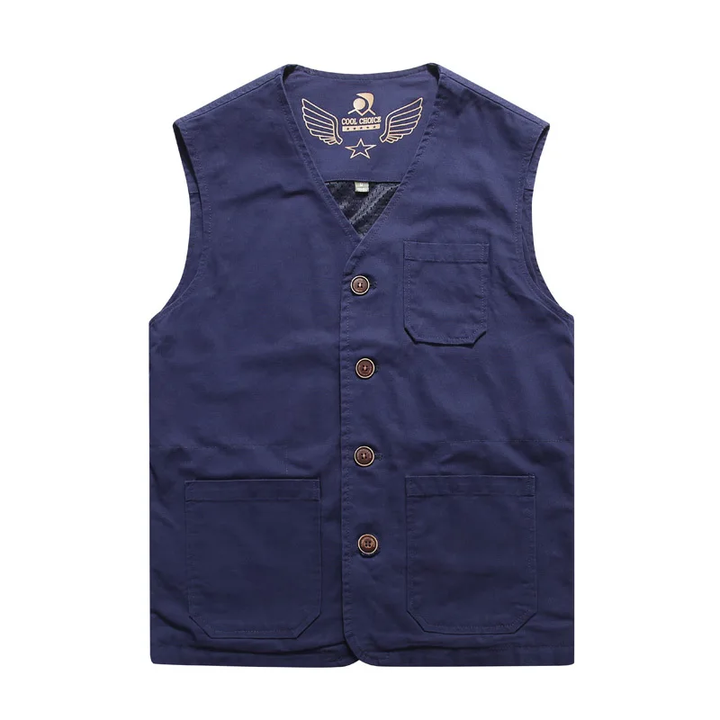Veste de pêche grande taille M-8XL en coton respirant - Maille aérée pour pêche estivale et outdoor