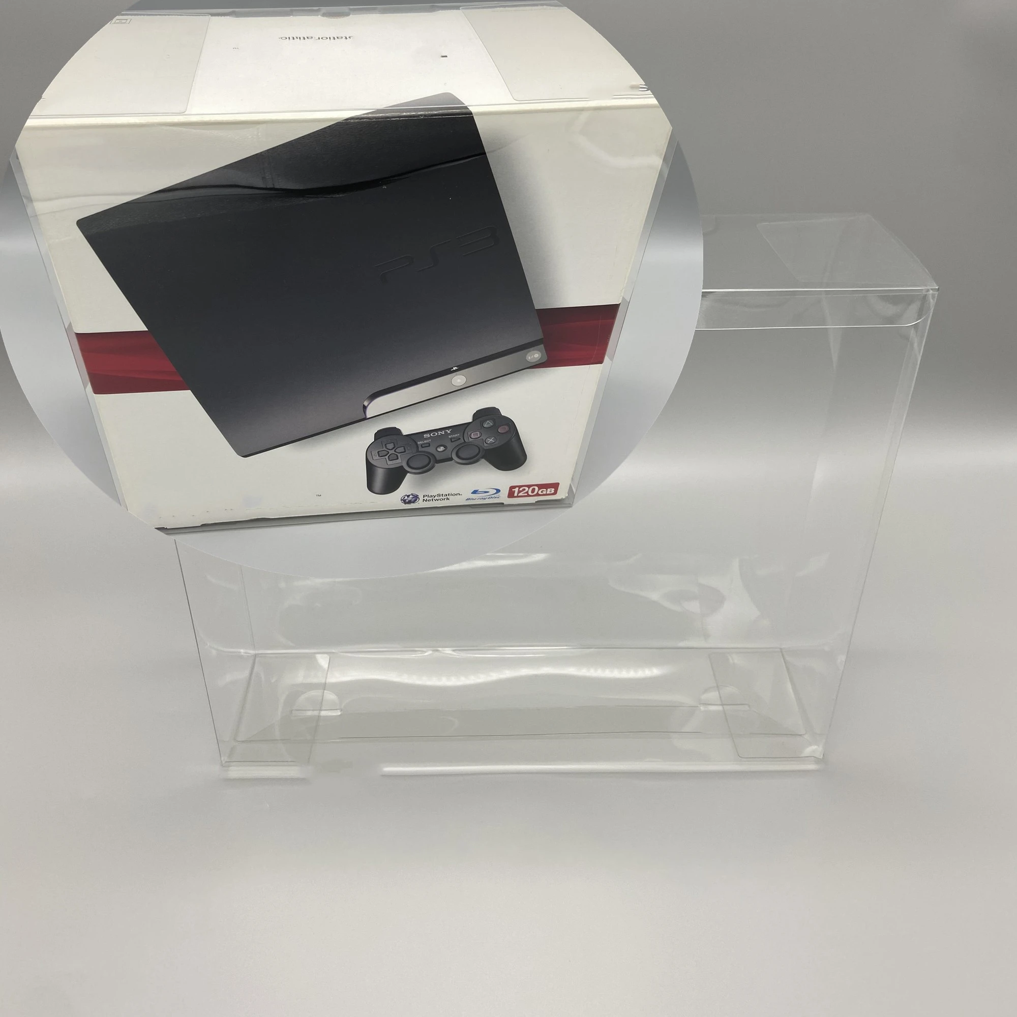 1 Box Protector For PlayStation PS3 Console Box Clear Display Case