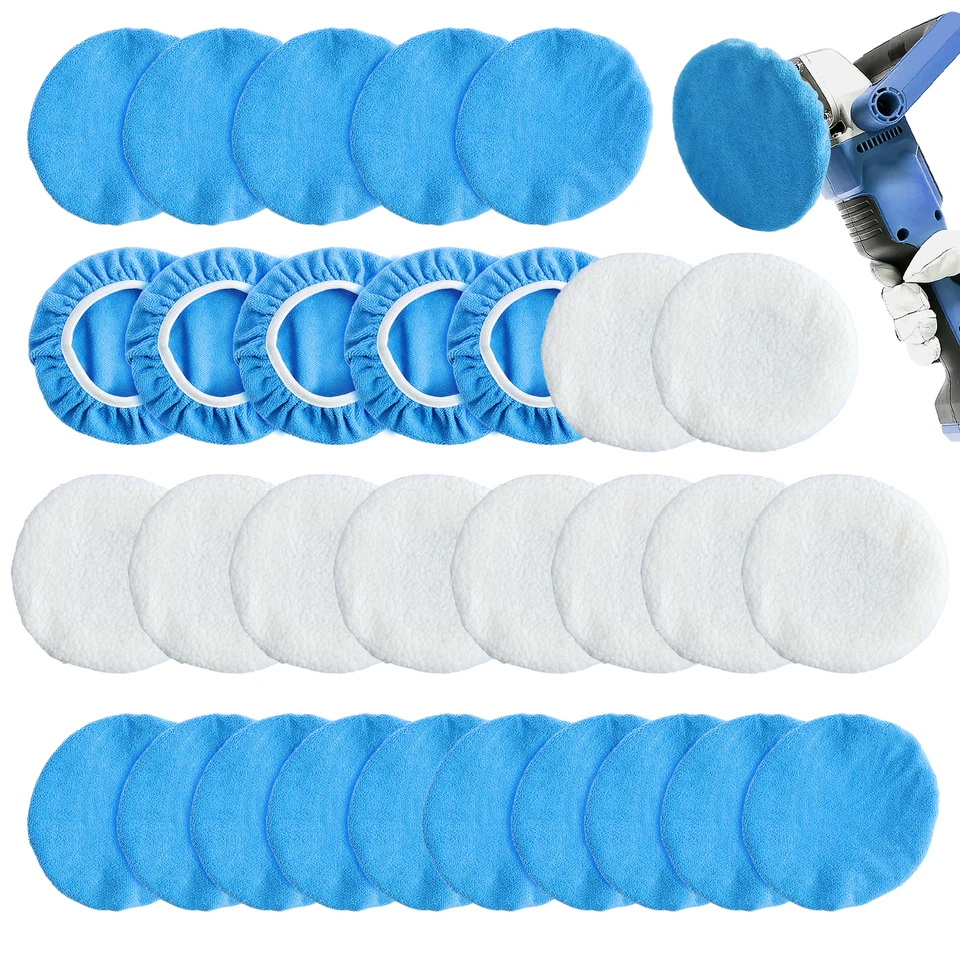 10pcs 7-8" Mircrofiber Car Wax Polishing Clean Bonnet