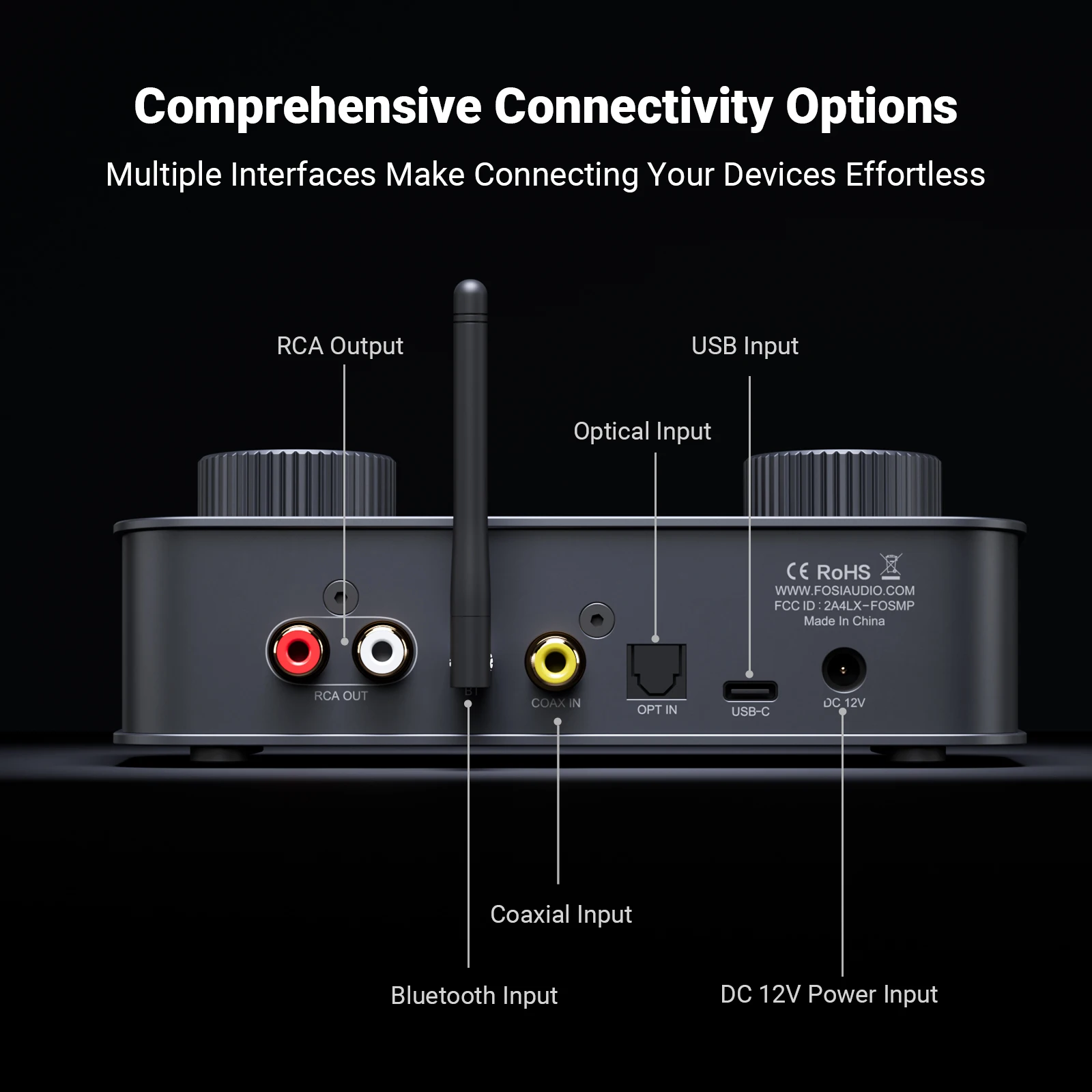 Fosi Audio K7 HiFi DAC & ヘッドフォンアンプ、AKM4493ESQ DAC チップ