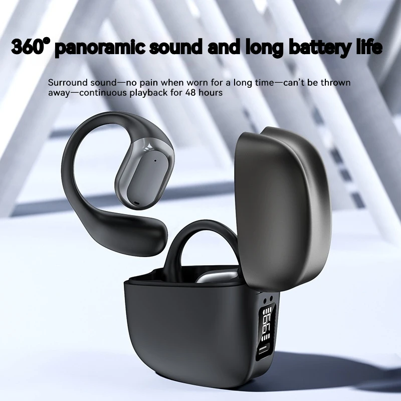 

Bone Conduction earbuds Bluetooth 5.3 Earphones Open Ear Clip Wireless Headphones with Mic Sports Headsets for Smartphone