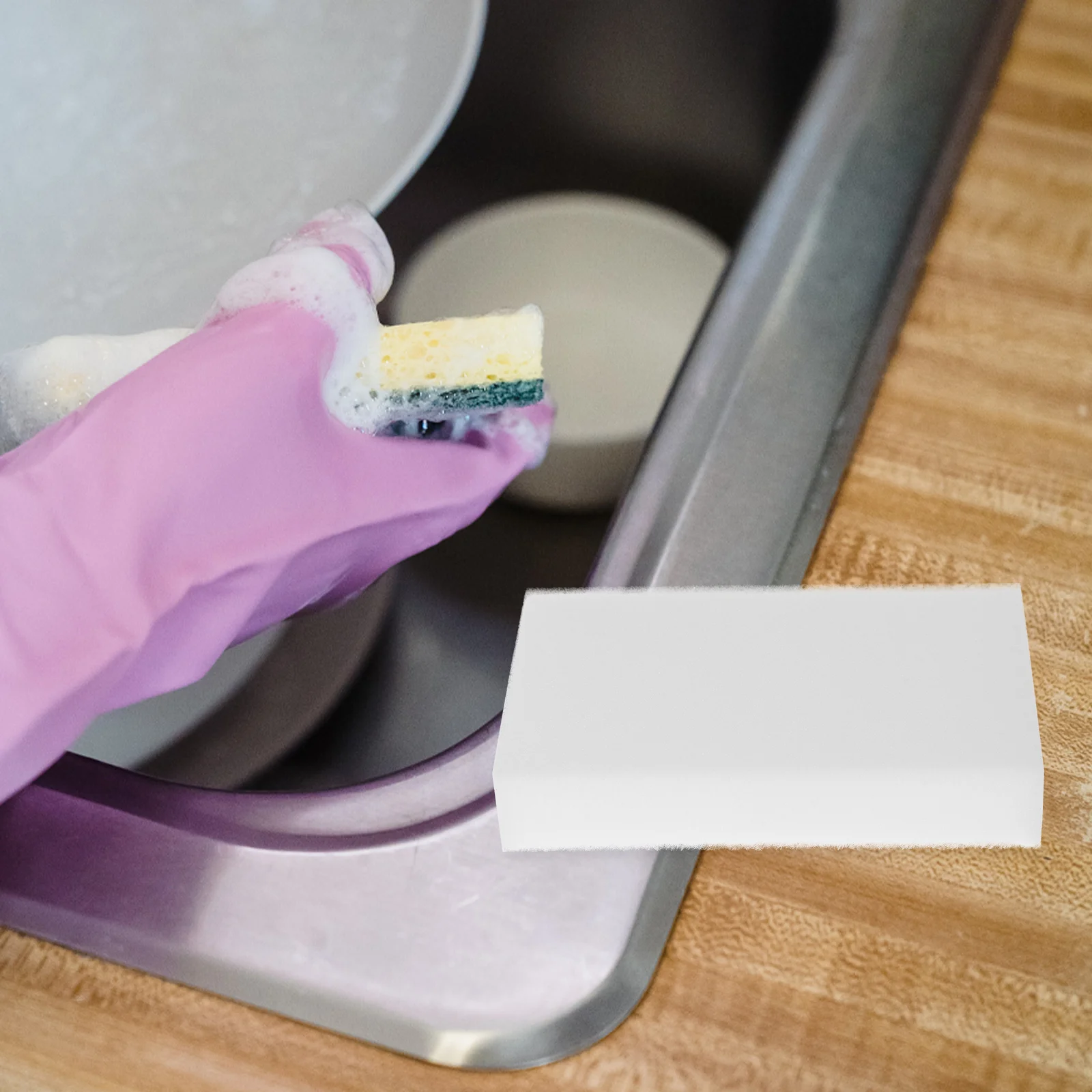 

50pcs Dish Washing Sponges Scrubber Kitchen Pan Pot Scrubber Multifunctional Cleaning Sponge
