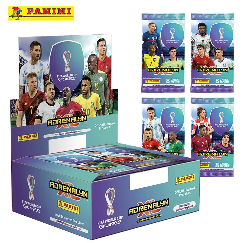 Football Trading Cards Panini Qatar World Cup Soccer Star Collection Messi Ronaldo Limited Fan Cards Box Set