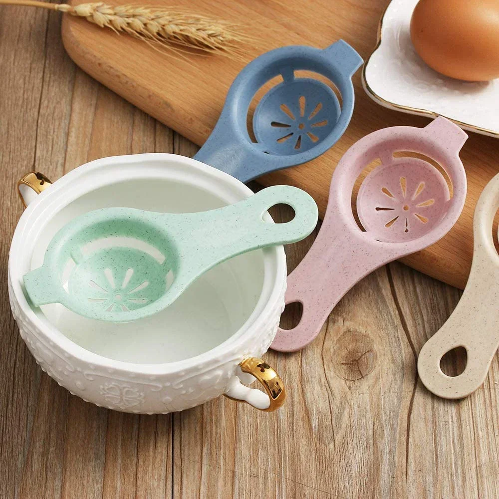 Egg Separator Egg Yolk Sieving Separates Eggs Wheat Straw Plastic Kitchen Tools