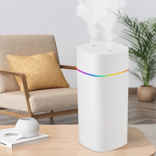 600ml Air Humidifier Double Spray Port Essential Oil Aromatherapy Humidifier Mute Atomizer Colorful Lights For Home Office Car U 3
