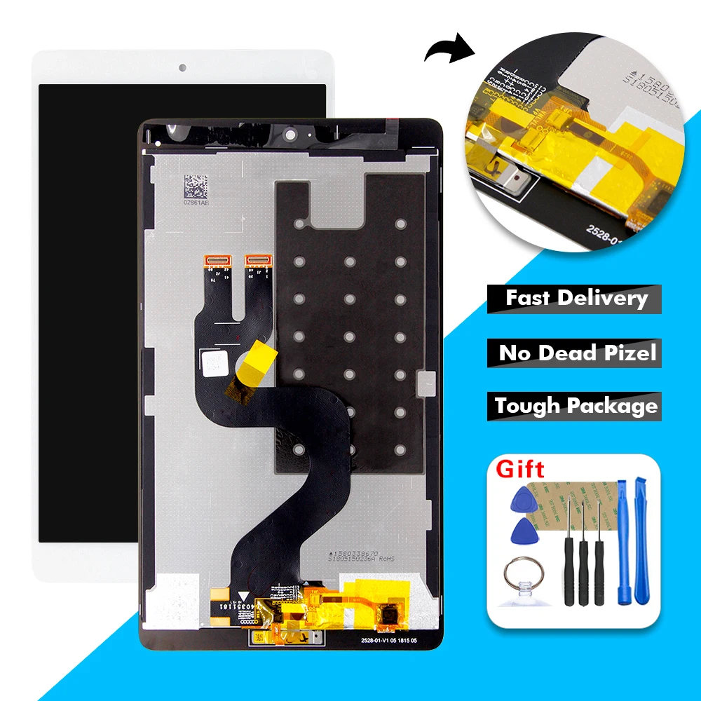 AAA+ Quality LCD For Huawei MediaPad M3 8.4 BTV-W09 BTV-DL09 White Display Touch Screen Digitizer Assembly Replacement |