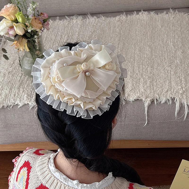 Charming Floral Embroidery Headband Fascinator Vintage Hair Accessory for Special Occasions and Parties