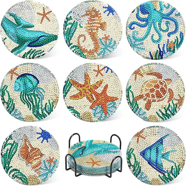 8 Coasters DIY Diamond Painting Kits