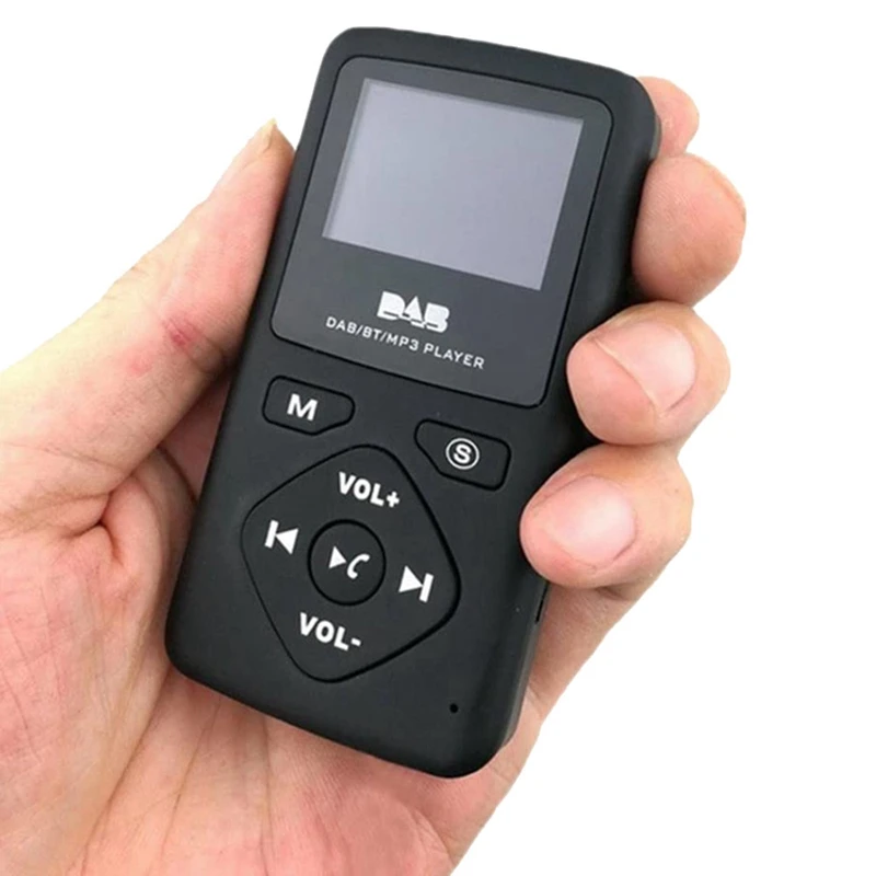 Portátil Digital Bluetooth FM e DAB Rádio, Bolso Pessoal FM Mini Rádio, MP3 Player, Micro-USB, Alta Qualidade para Casa
