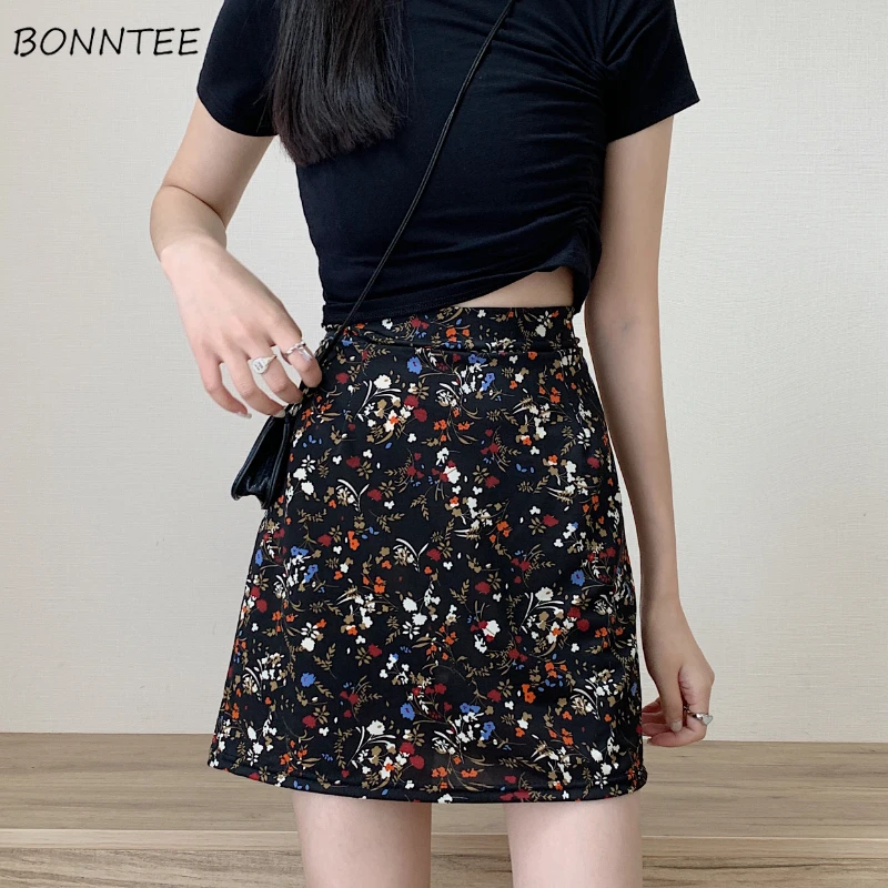 

Skirts Women All-match Simple Elegant Ladies Breathable Ulzzang Trendy Retro Leisure Cozy Girls Comfort Empire Ins New Hot Sale