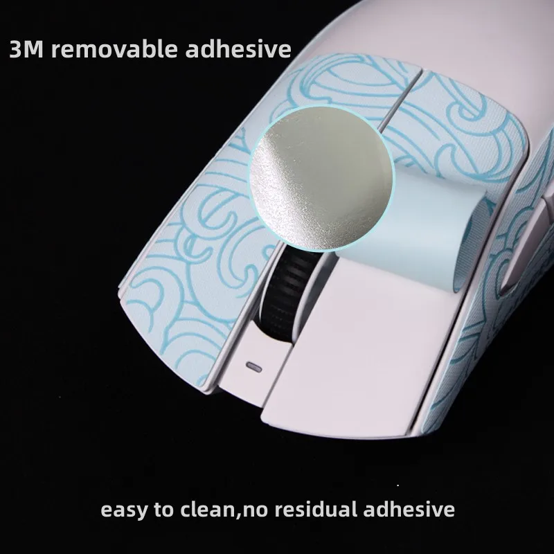 Esports Tiger Gaming Mouse Grip Tape Adesivos Laterais da Pele Resistente ao Suor para Razer Deathadder v3 Pro sem Fio - Imagem 5