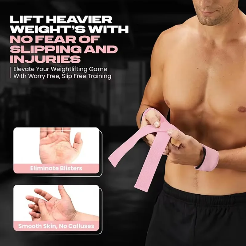 Weightlifting Straps Wrist Straps 1Pair Non-slip Strap Gym Dumbbell Workout Weights Lifting Straps Crossfit Fitness Equipment Wrist Wrap Lift Exercise Training
