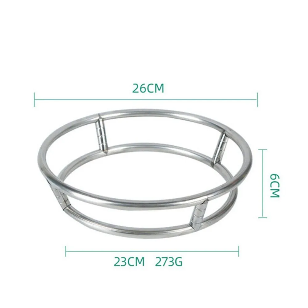 Rotundity Pot Storage Rack New Bold Stainless Steel Cauldron Bilayer Anti Scald Rack Kitchen 4