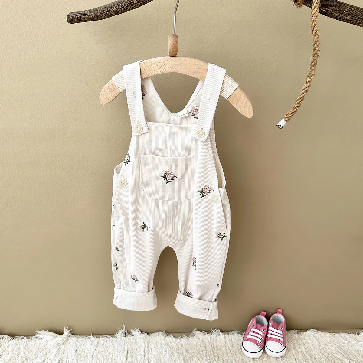 Ins Baby Jumpsuit Girls Baby Clothes Autumn Winter Stylish Outdoor Wear Suspender Pant Corduroy Toddler Romper corduroy romper